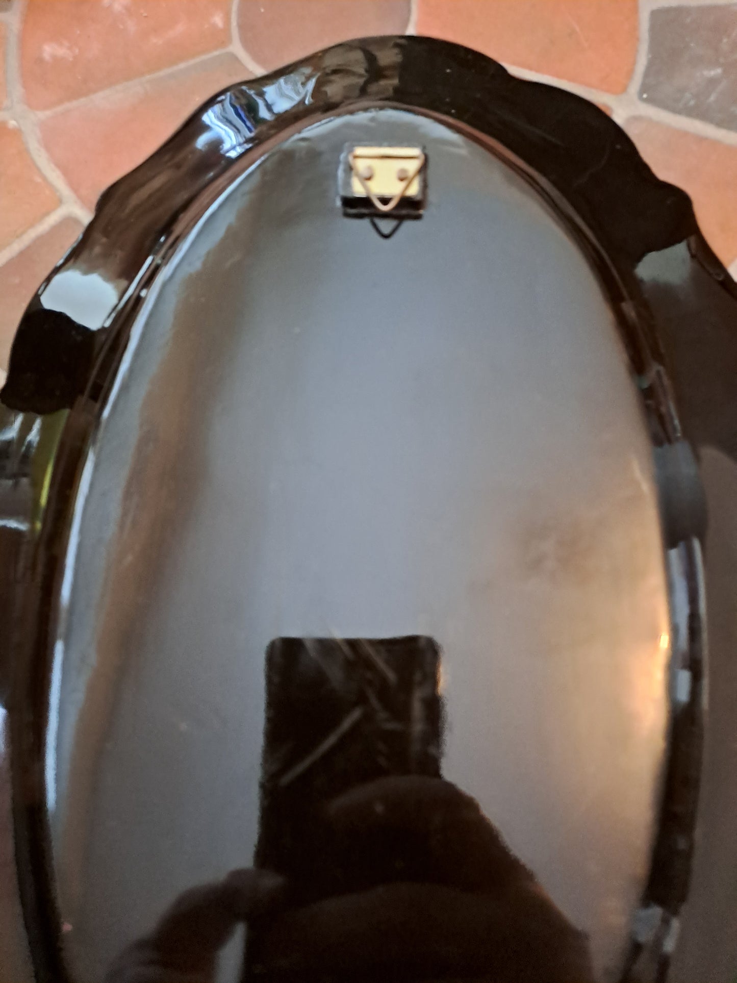 Plat De Laque Marquetes Incrustations De Nacre Figurant 3 Geishas Devant Un...