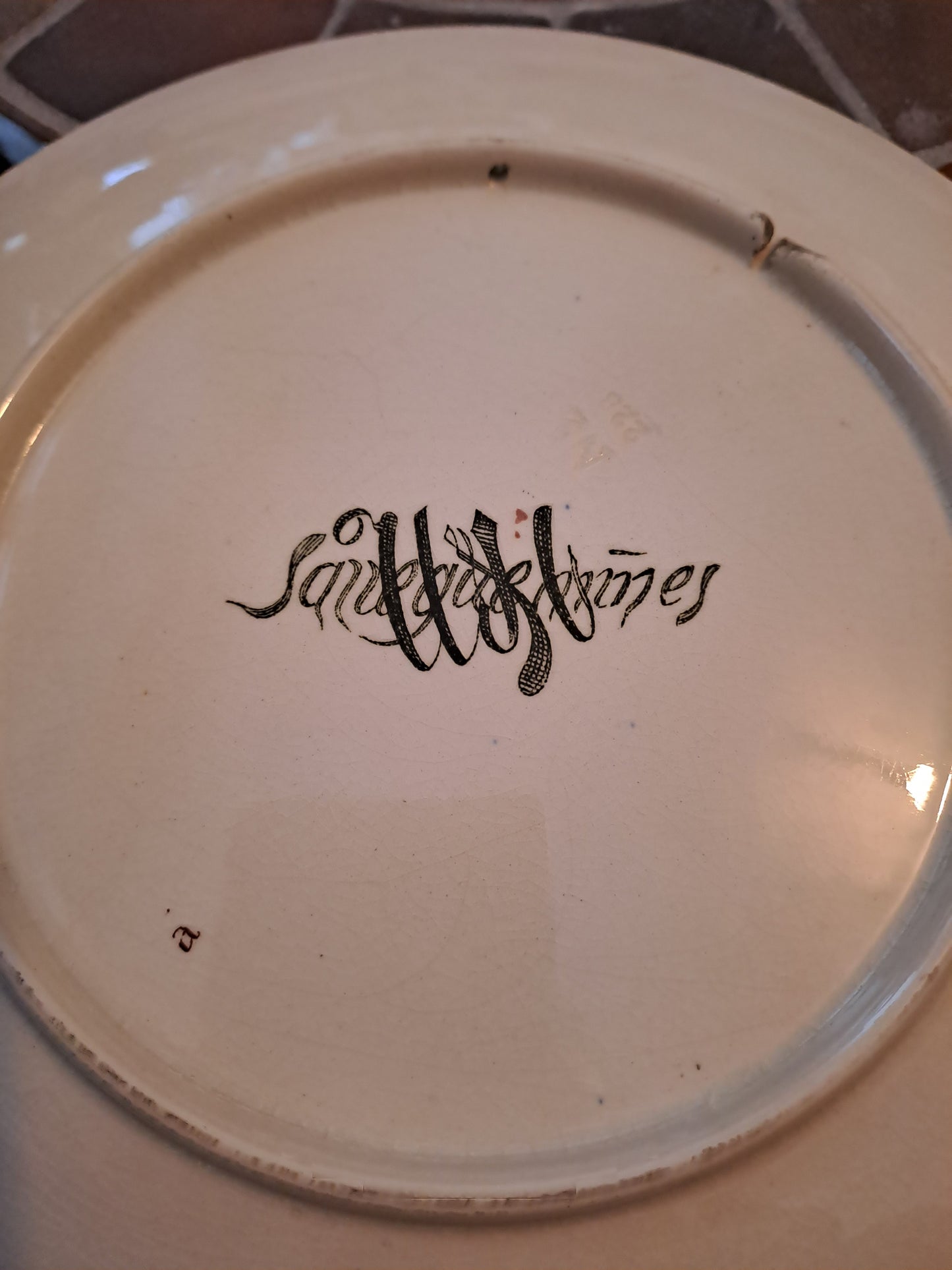 Assiette sarreguemines. Jeanne d'Arc. Sacre De Charles VII. Ancien décoration vintage catholique.