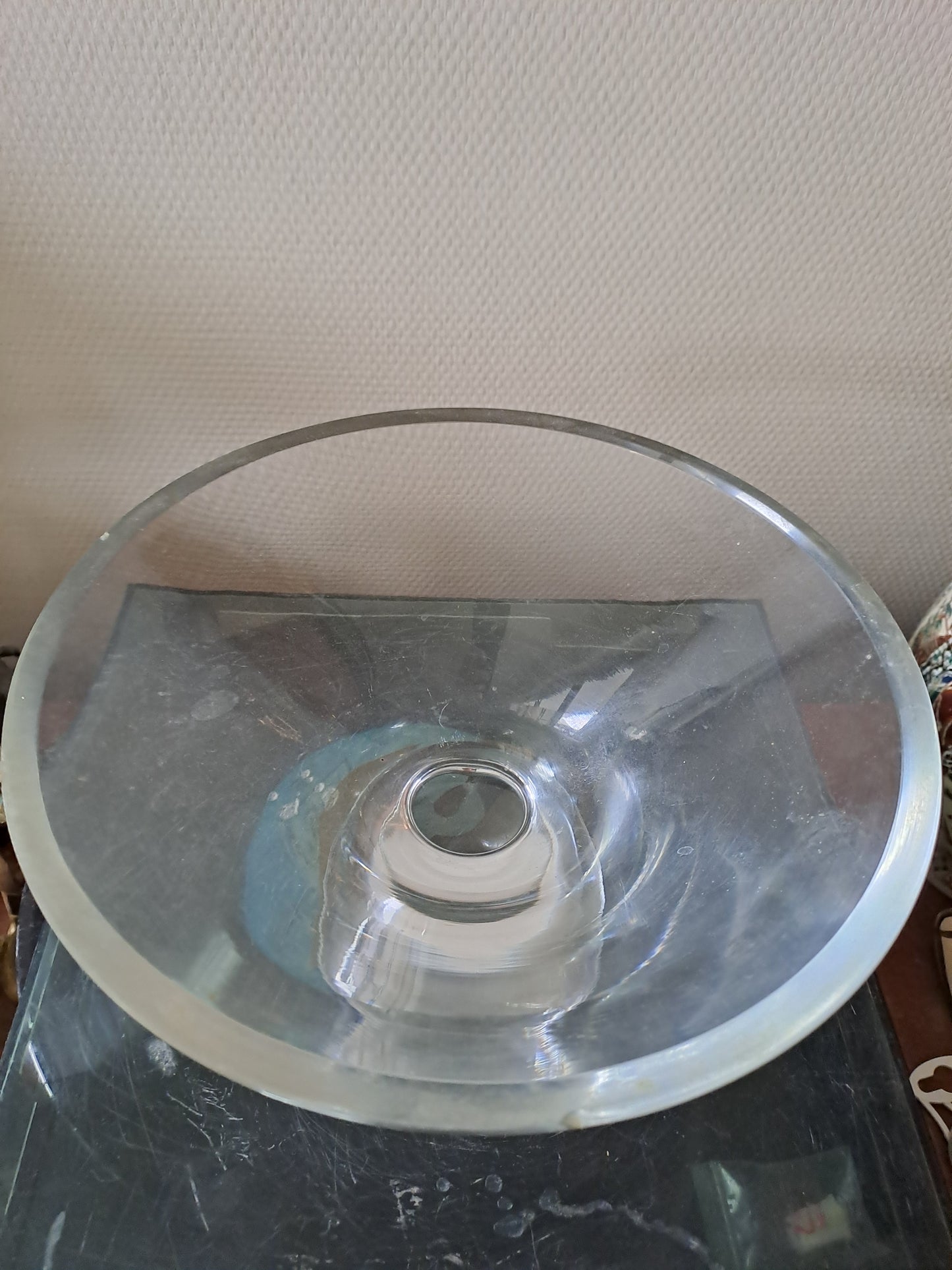 Centre De Table/ Coupe En Cristal. Design. Ancien vintage decoration.