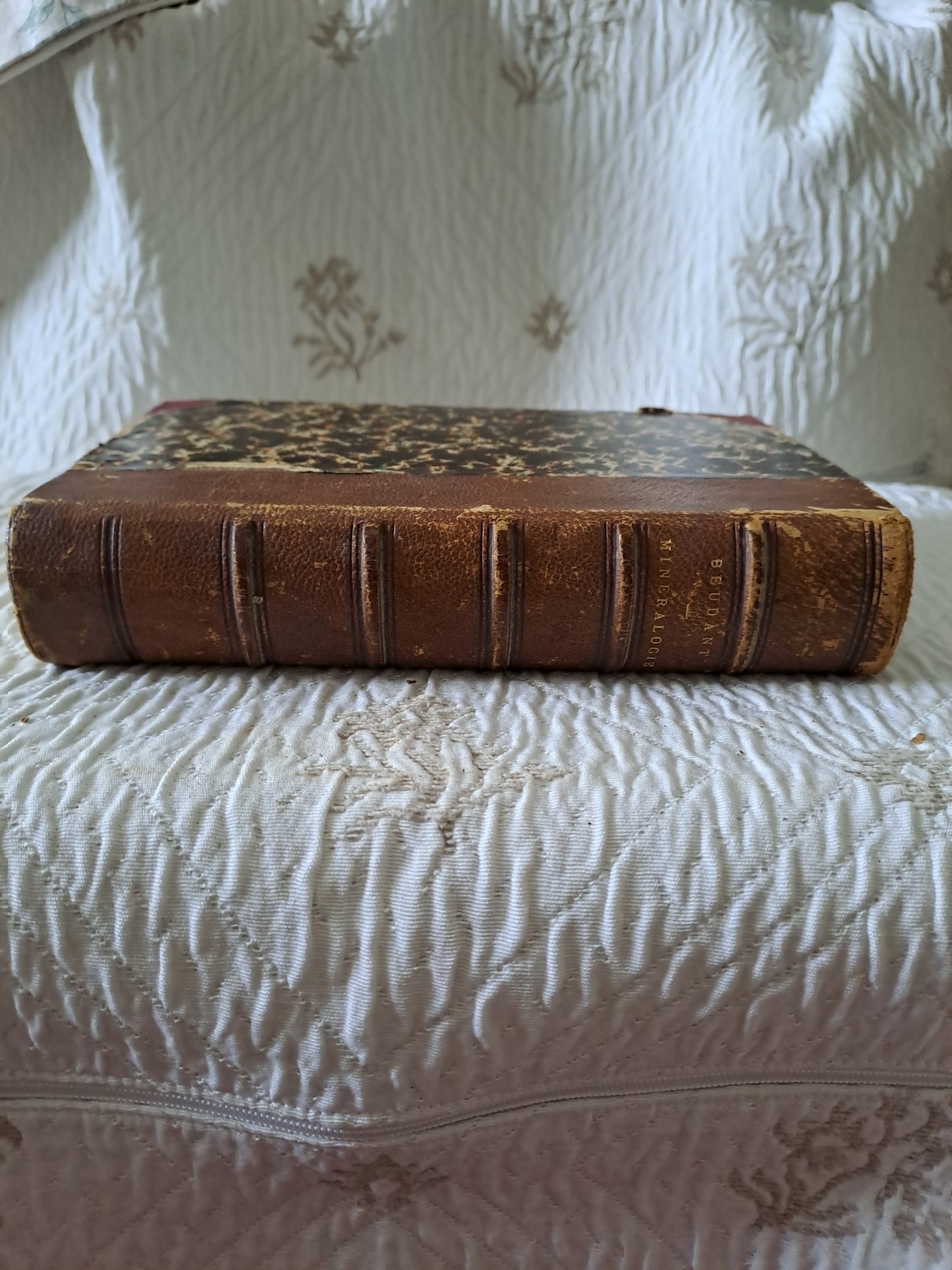 Cours élémentaire d'histoire naturelle minéralogie et géologie. Par Beudant. 1858. Ancien livre vintage catholique.