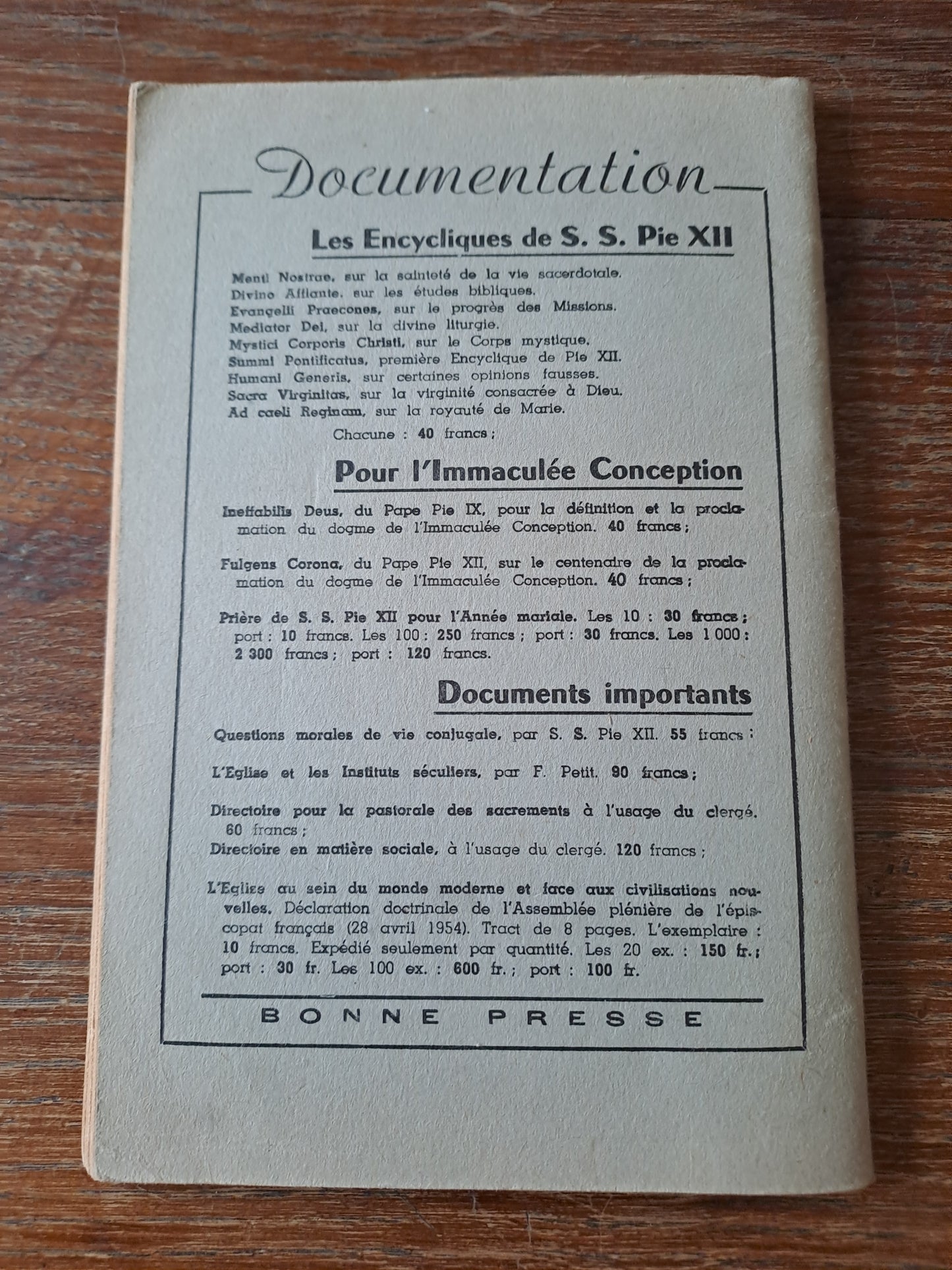 Lettre Encyclique "Casti connubii" sur le mariage Chrétien. 1930. Ancien livre vintage catholique.