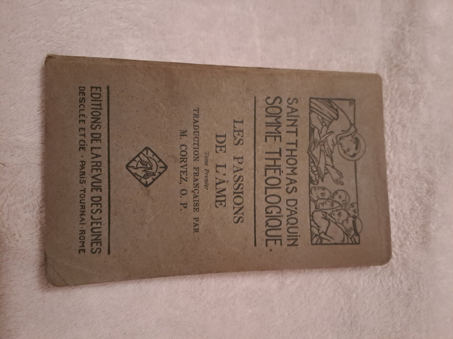 Somme theologique. Les sacrements 3a, questions 60-65. Saint Thomas D'Aquin. Ancien livre vintage catholique Sacré-coeur.