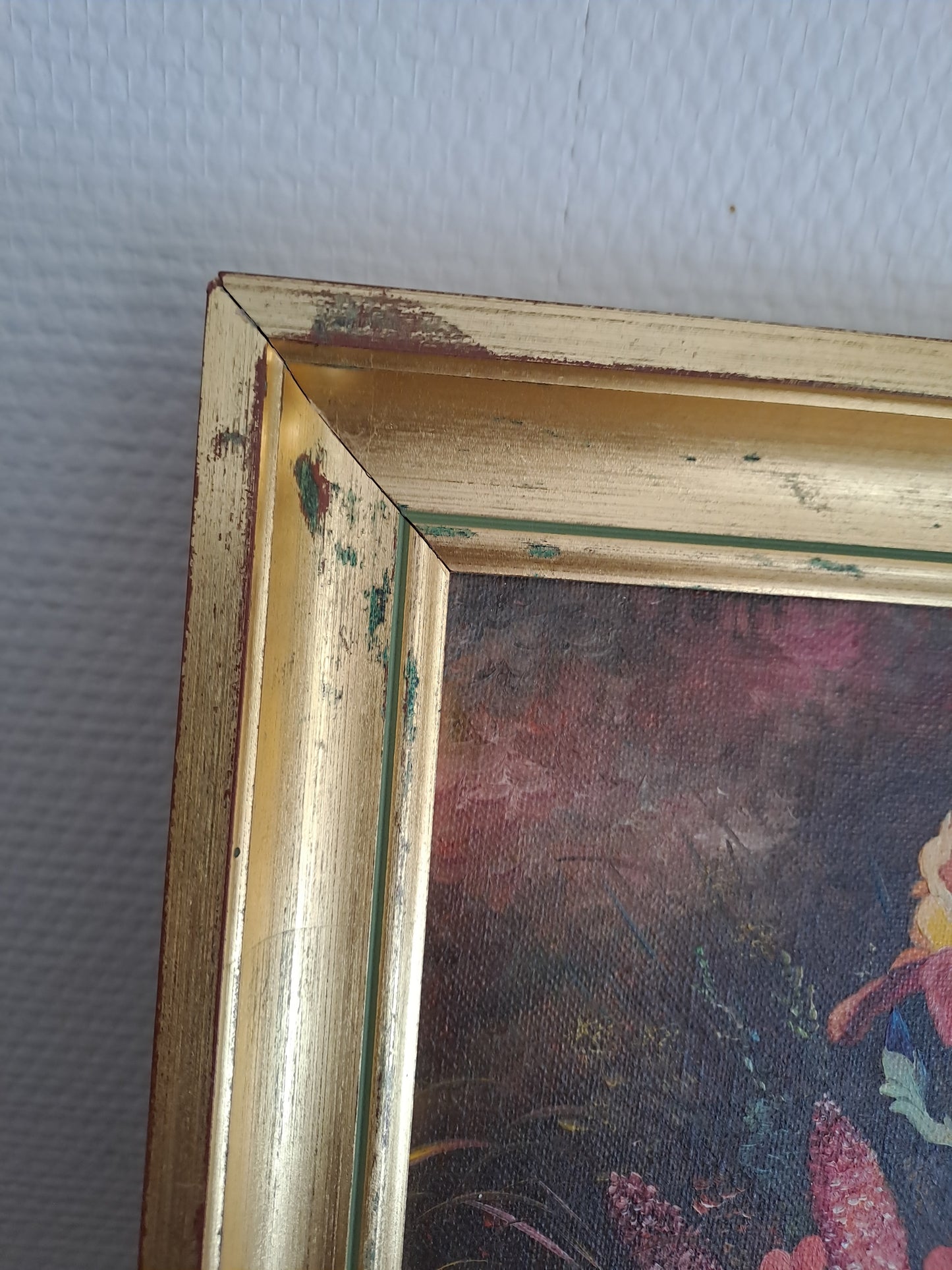 Peinture François Narcy. Bouquet Dans Théière. Avril 1989.