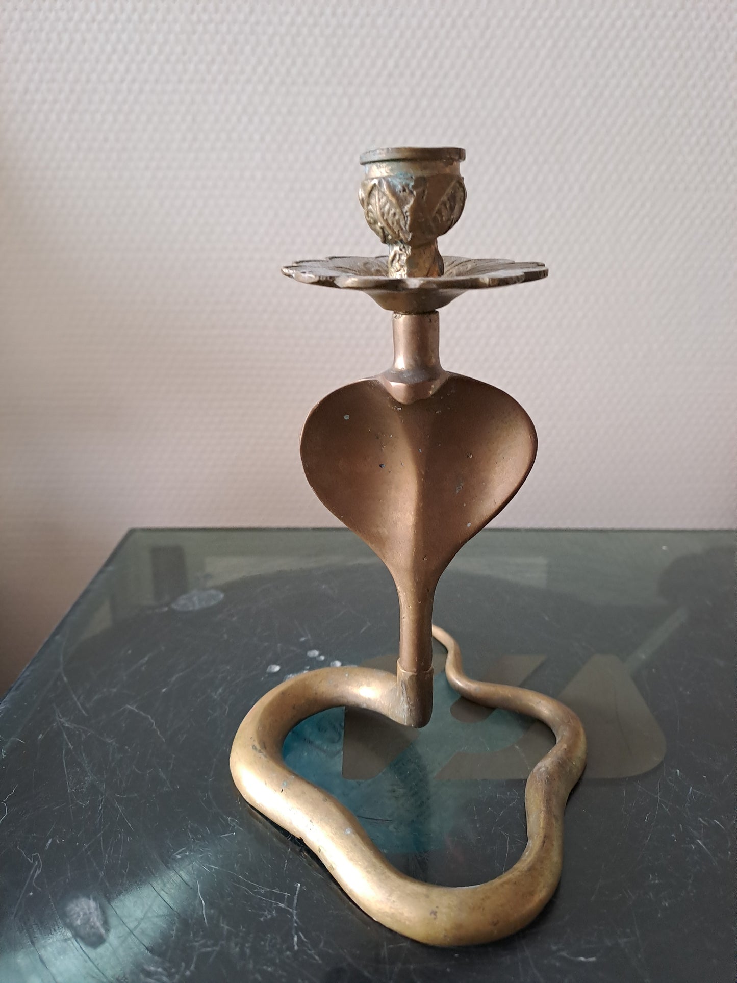 Chandelier. Cobra En Laiton.