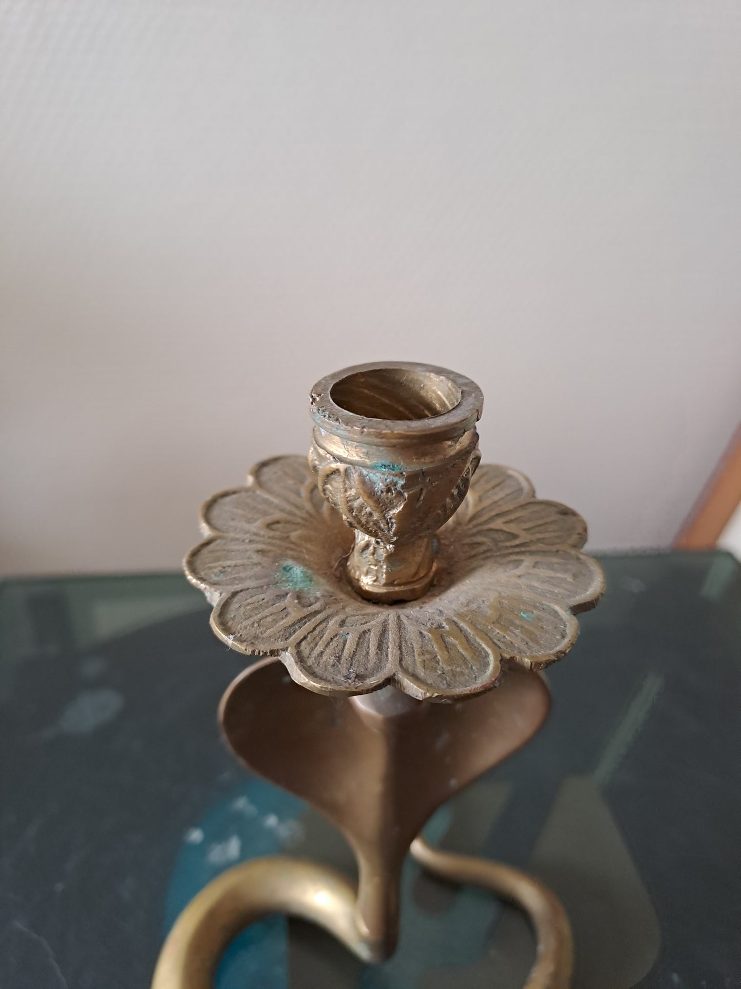 Chandelier. Cobra En Laiton.