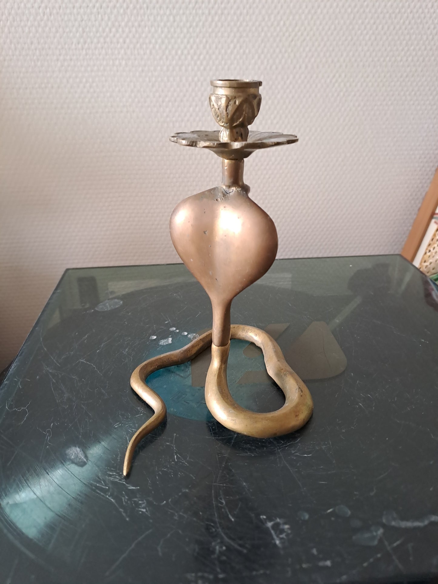 Chandelier. Cobra En Laiton.