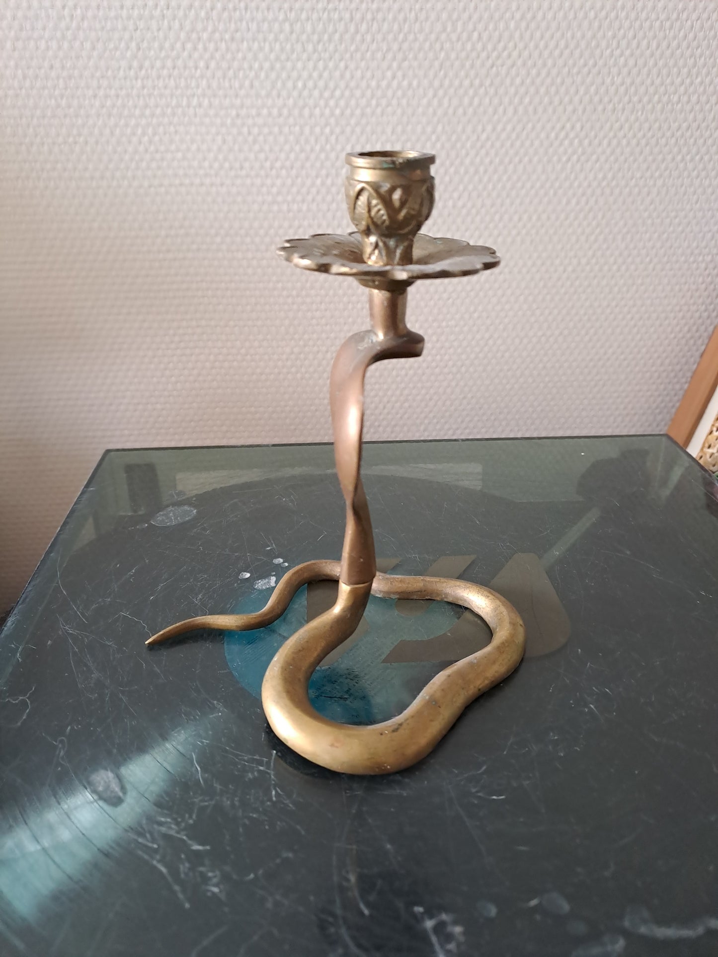 Chandelier. Cobra En Laiton.