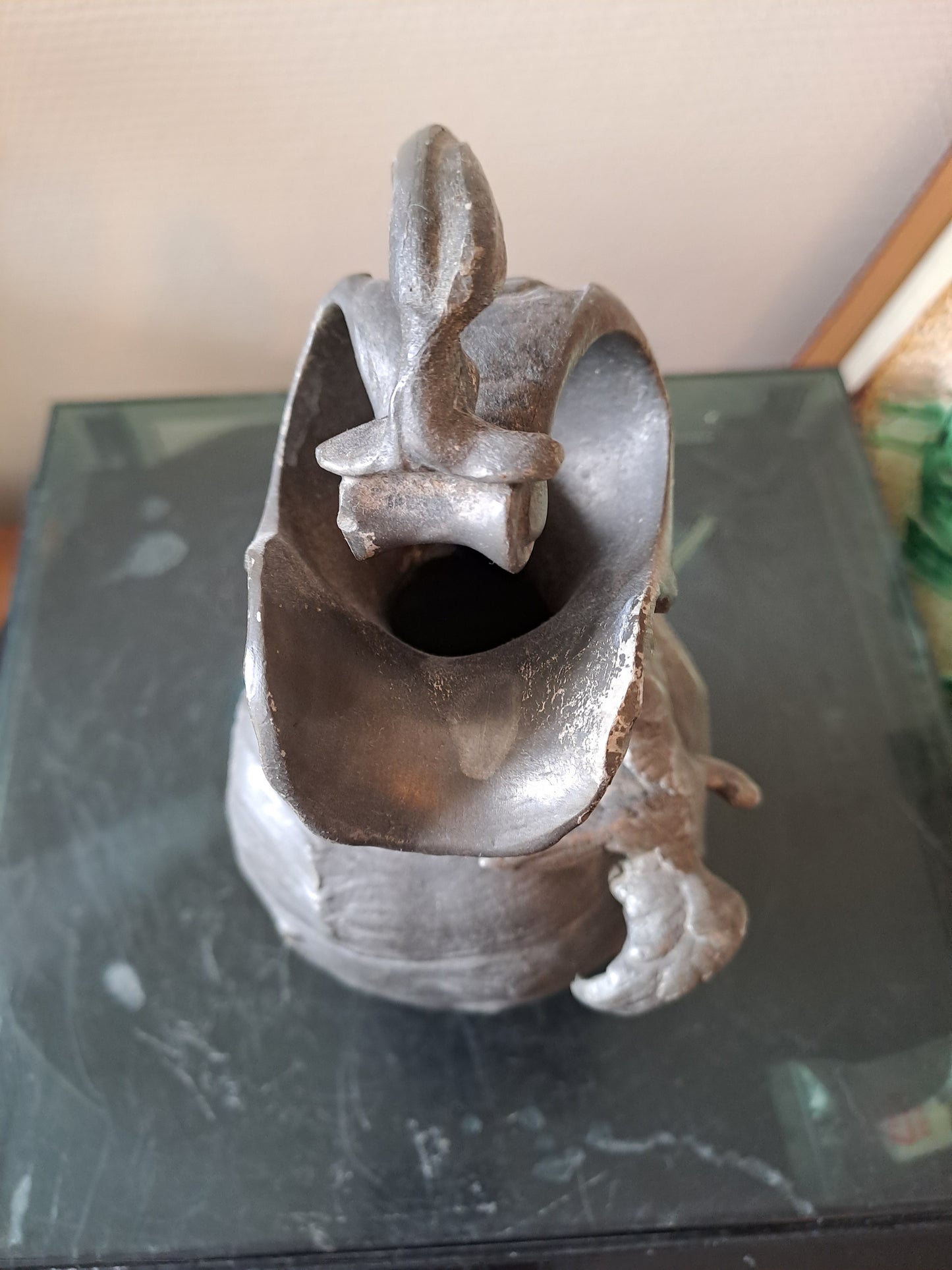 Pichet En Etain. Art Nouveau. Signé Petiz.  Etain Garanti Pur.