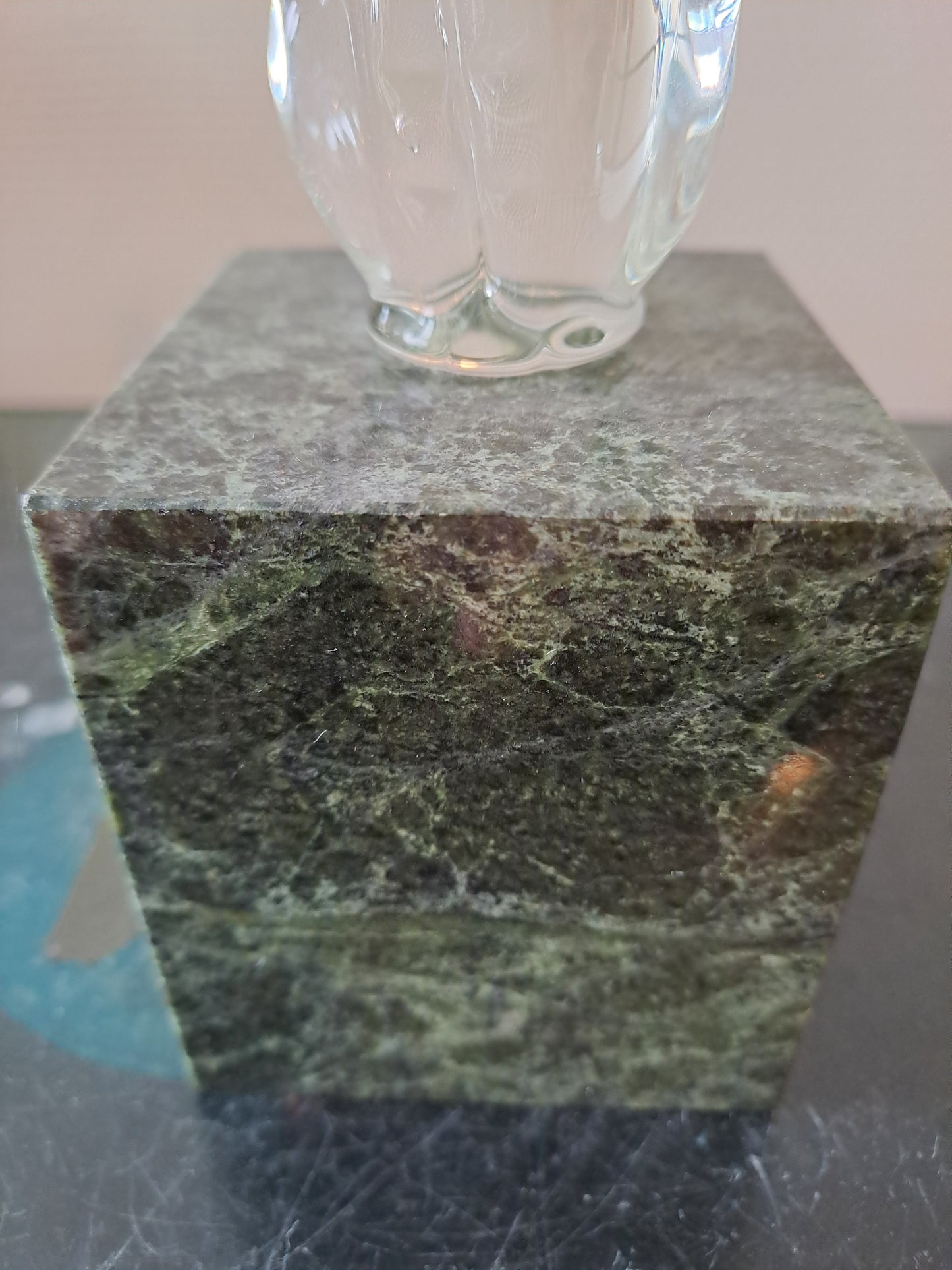 Buste Christ À  La Couronne D'épines En Marbre Et Cristal.