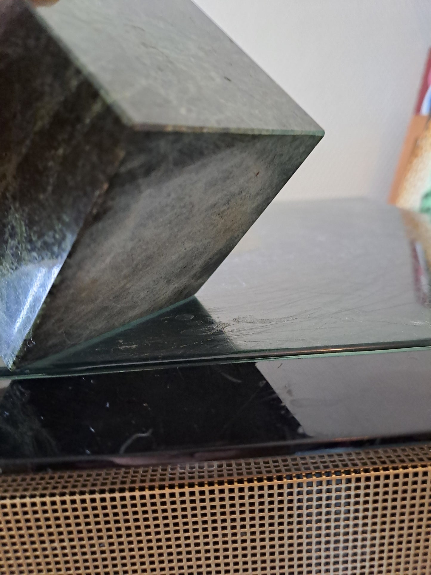 Buste Christ À  La Couronne D'épines En Marbre Et Cristal.