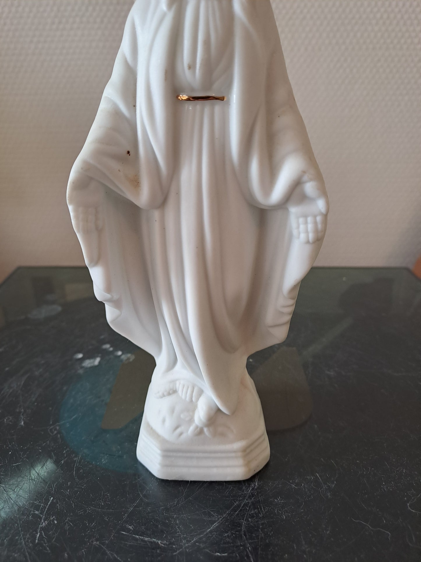 Statue Sainte Vierge Marie En Biscuit.