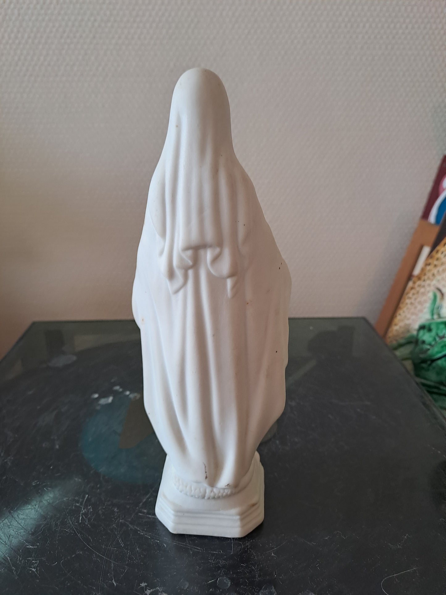 Statue Sainte Vierge Marie En Biscuit.
