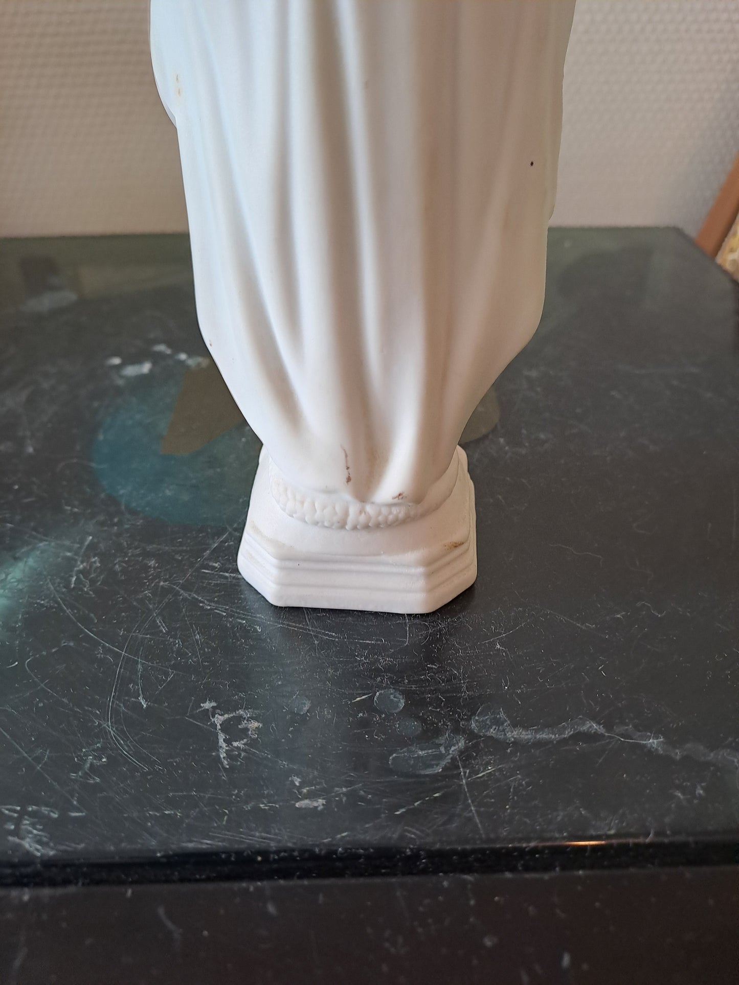Statue Sainte Vierge Marie En Biscuit.