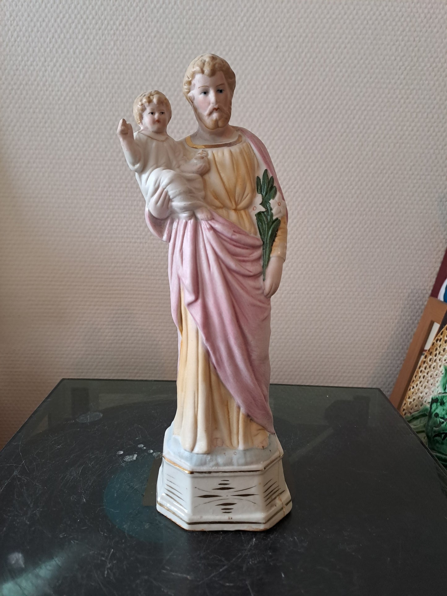 Statue Saint Joseph Enfant Jésus. Biscuits. Germany 2259.