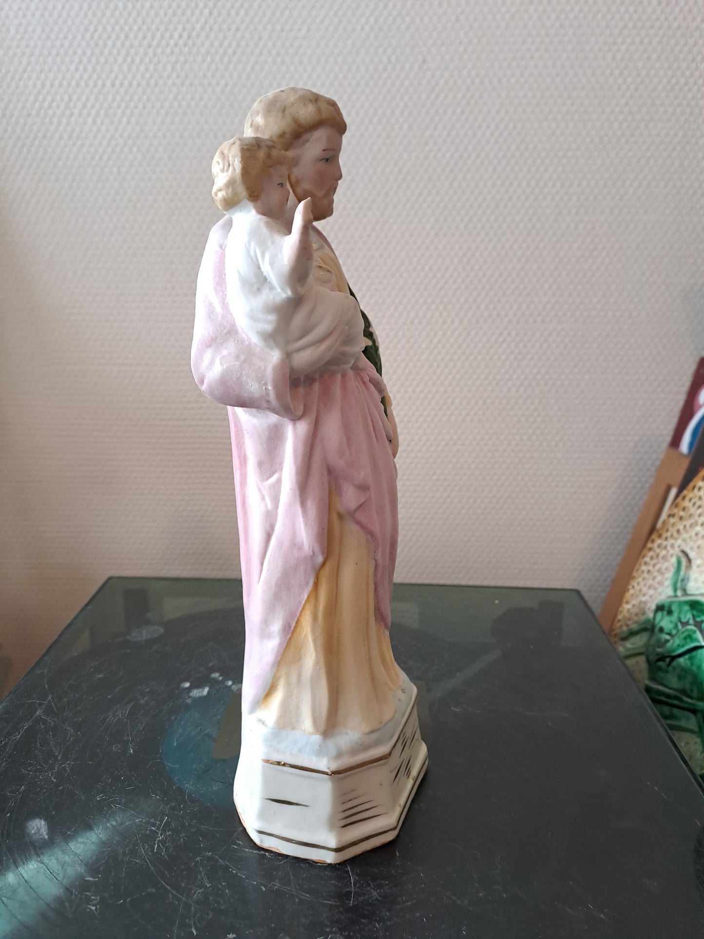 Statue Saint Joseph Enfant Jésus. Biscuits. Germany 2259.