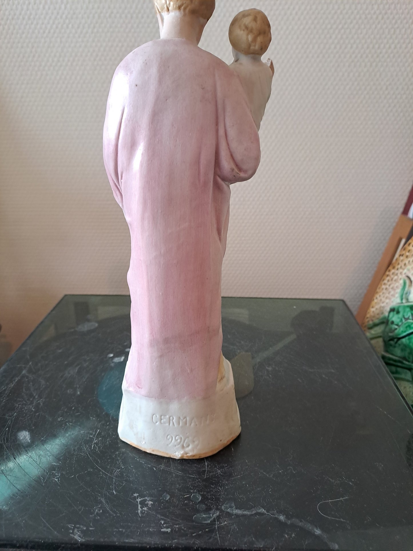 Statue Saint Joseph Enfant Jésus. Biscuits. Germany 2259.