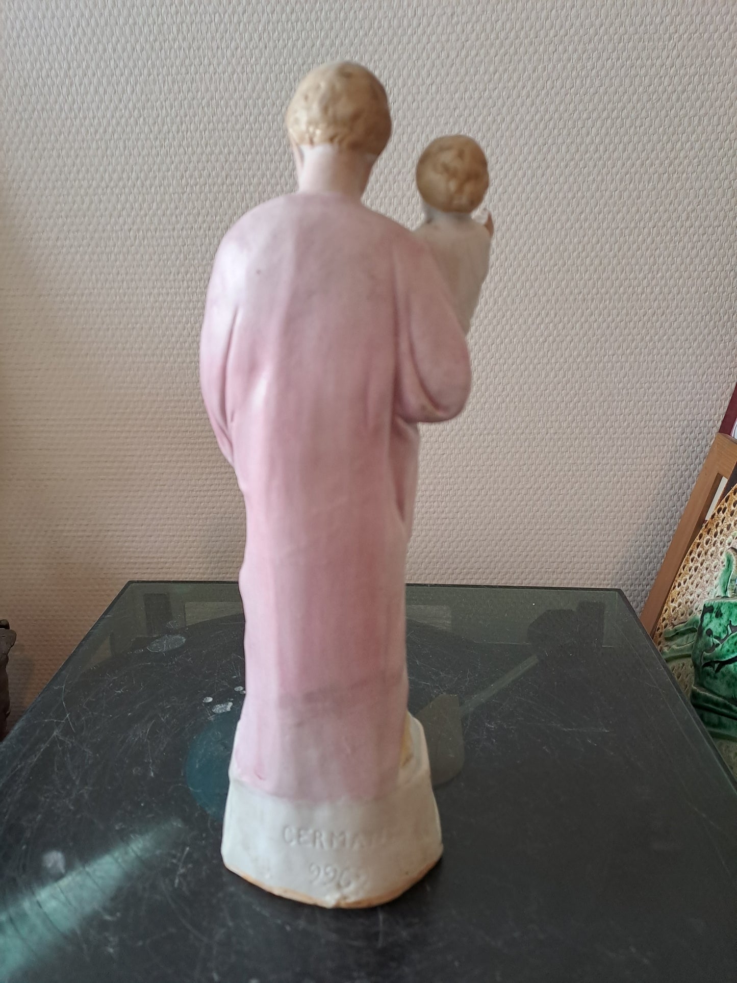 Statue Saint Joseph Enfant Jésus. Biscuits. Germany 2259.