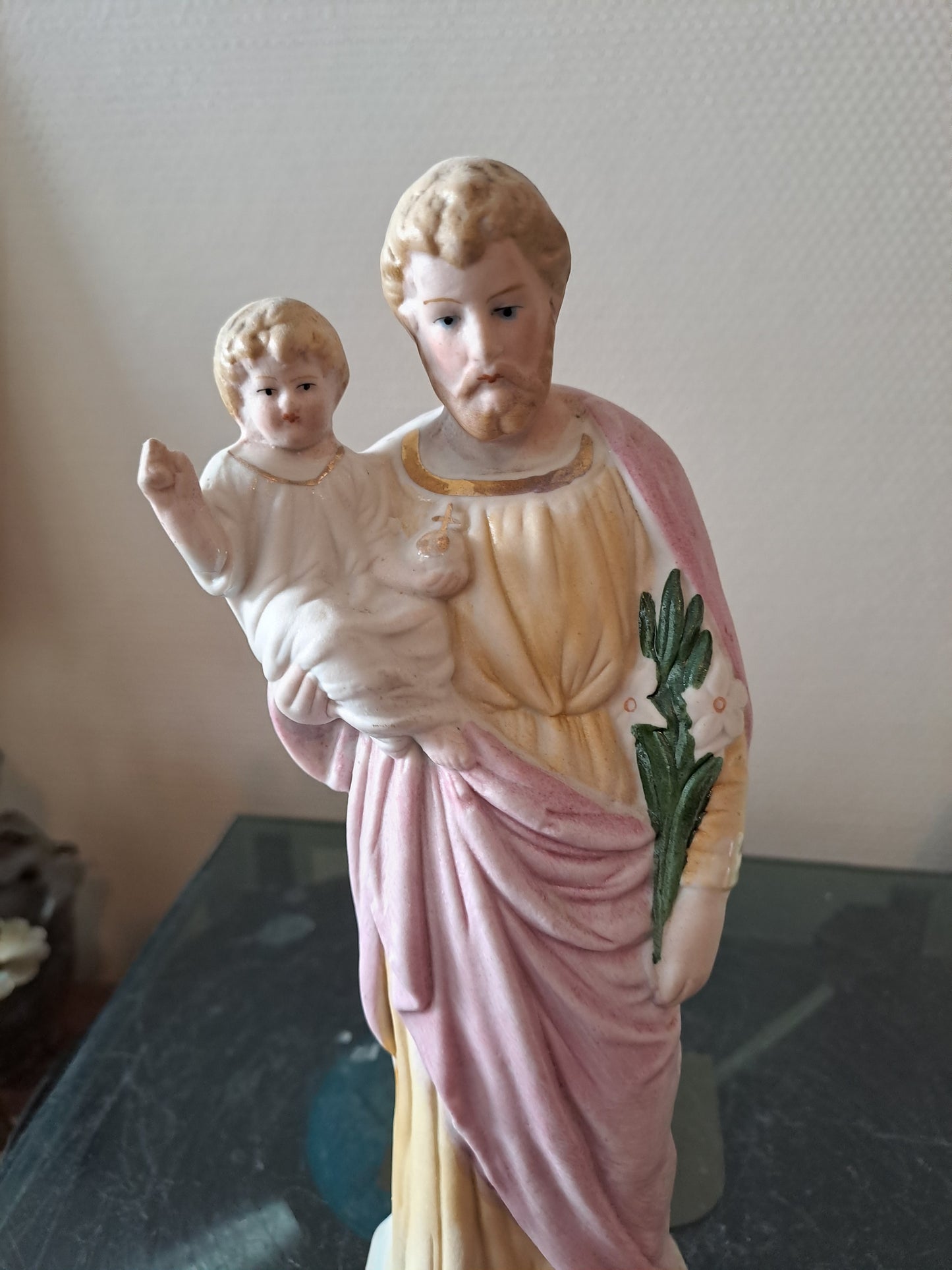 Statue Saint Joseph Enfant Jésus. Biscuits. Germany 2259.