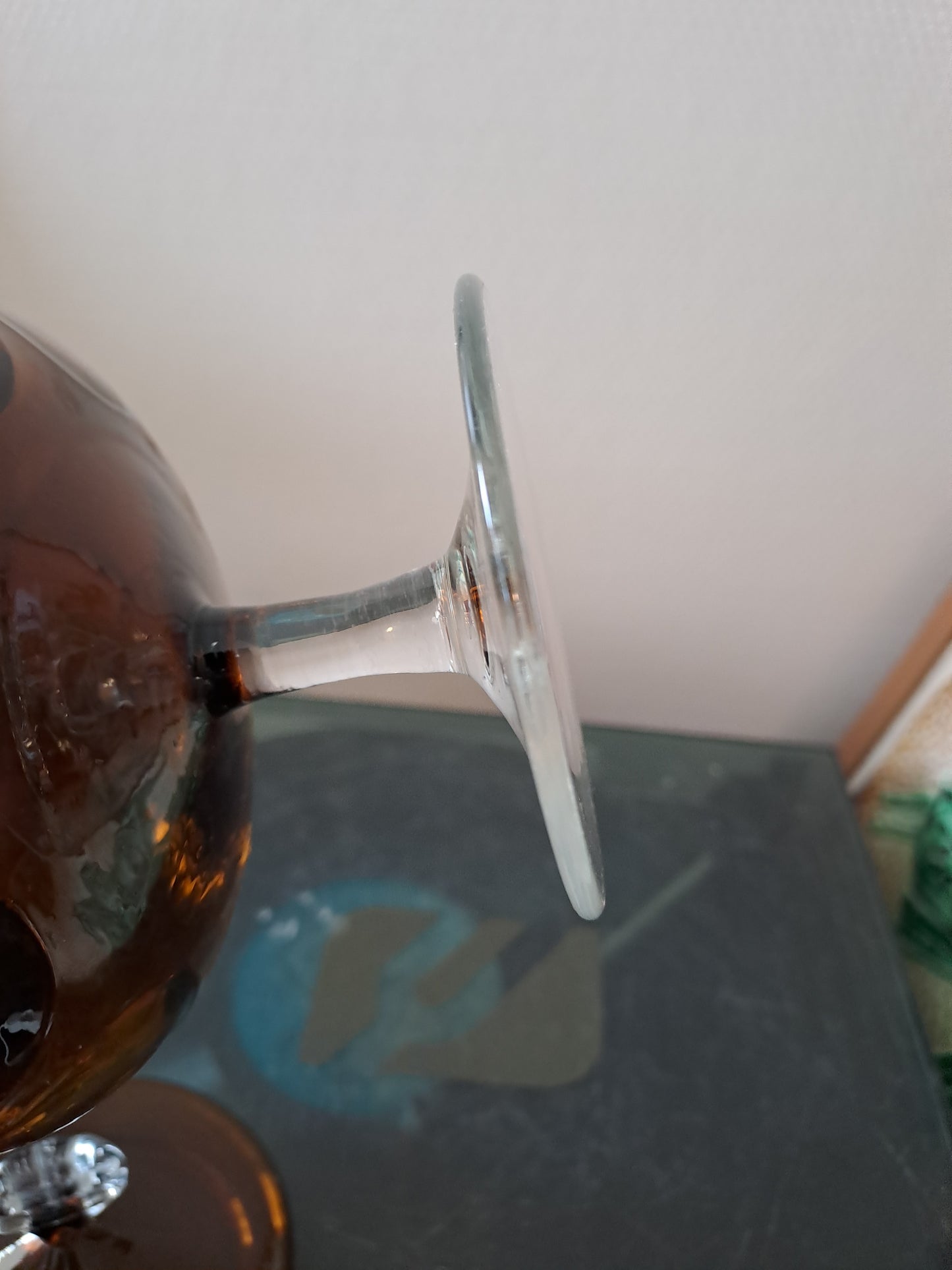 Bonbonnière / vase optique vintage. Fenton glass Moonstone optique. Empoli.