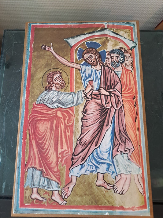 Icône Représentant  Jésus-Christ ressuscité et Saint-Thomas.