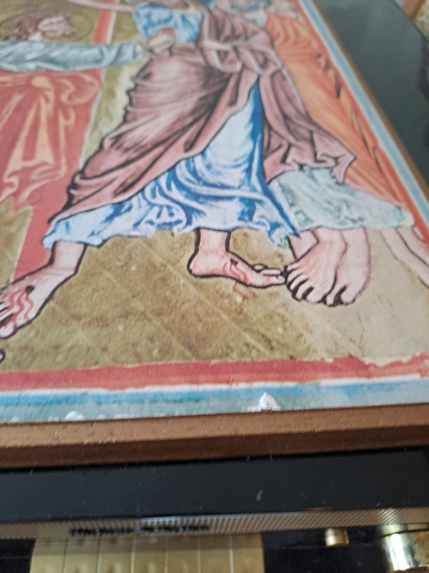 Icône Représentant  Jésus-Christ ressuscité et Saint-Thomas.