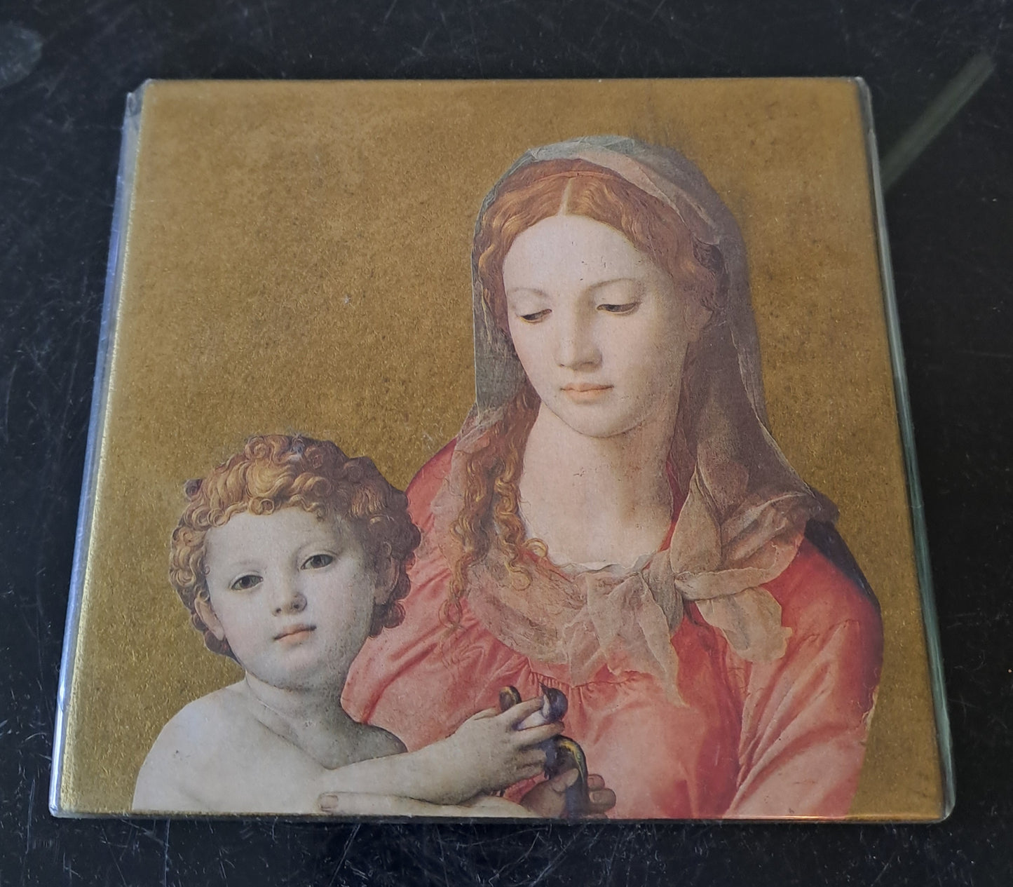 Icône Représentant La Sainte Vierge Marie Et Enfant Jesus. Neuve. Sous Emballage.