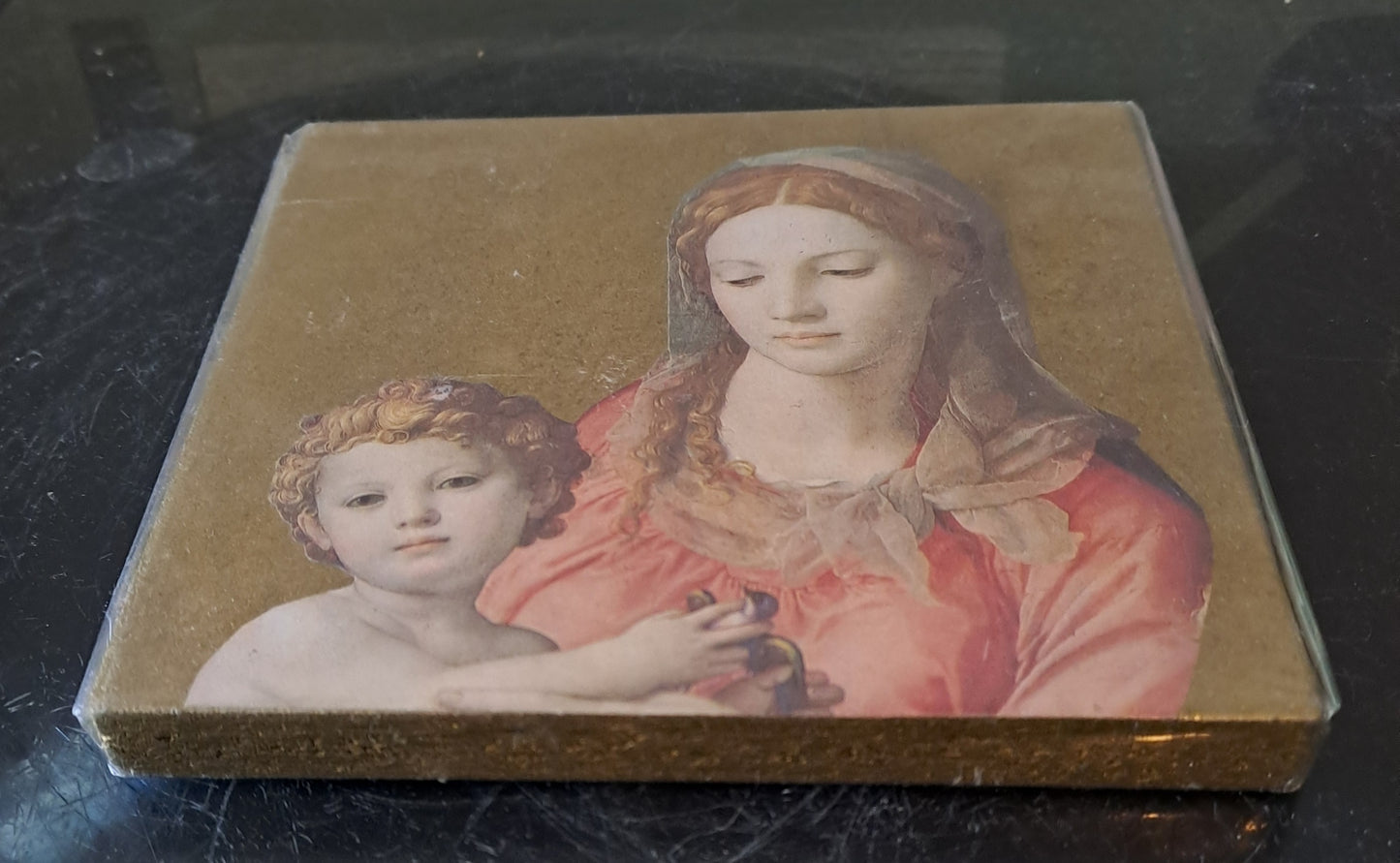 Icône Représentant La Sainte Vierge Marie Et Enfant Jesus. Neuve. Sous Emballage.