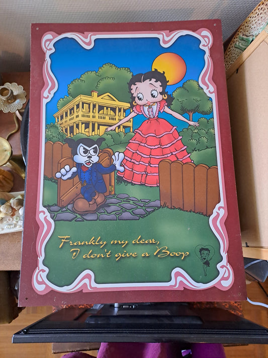 Plaque En tôle. Betty Boop. 44 cm X 31.8 cm.