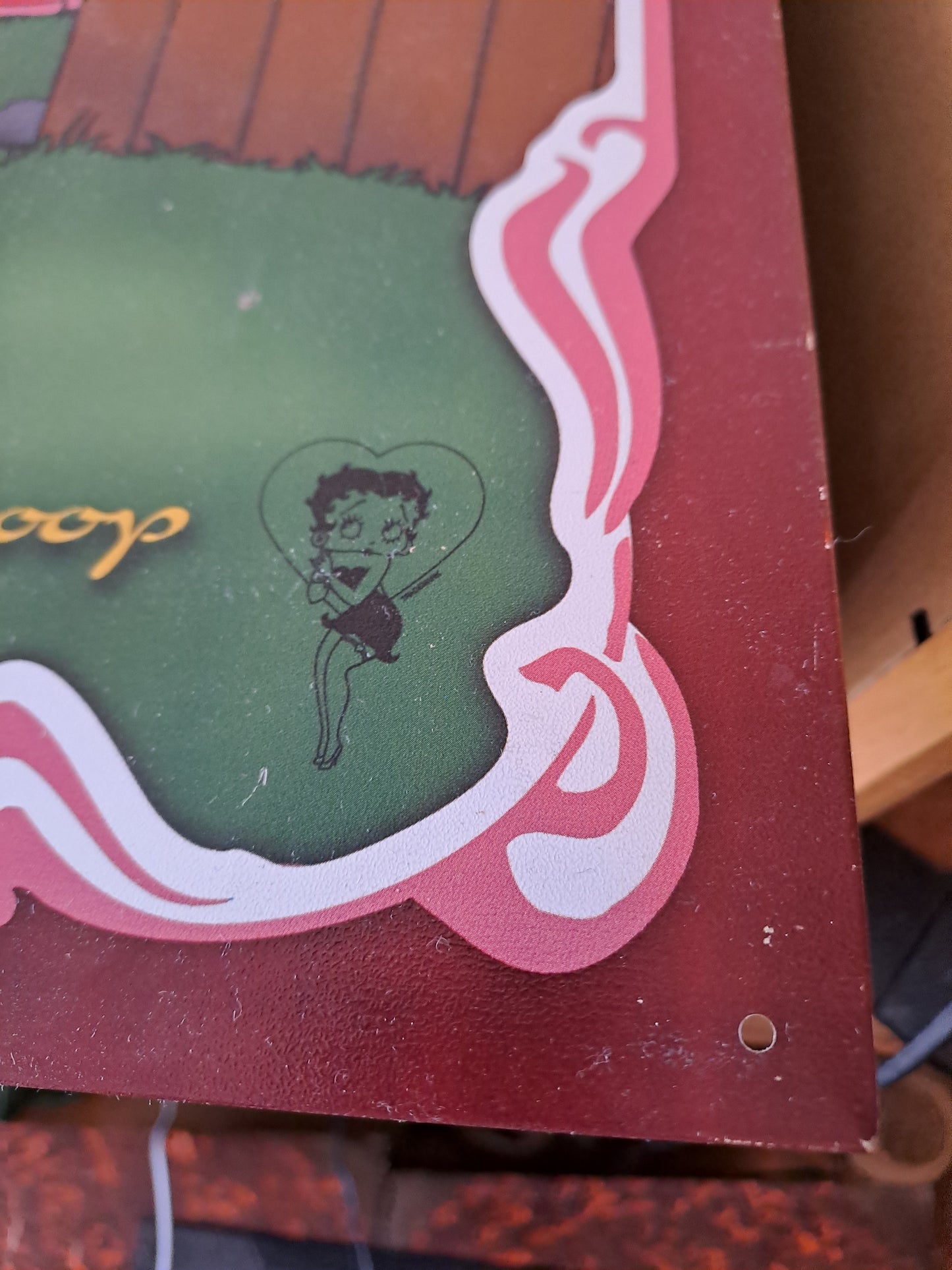 Plaque En tôle. Betty Boop. 44 cm X 31.8 cm.