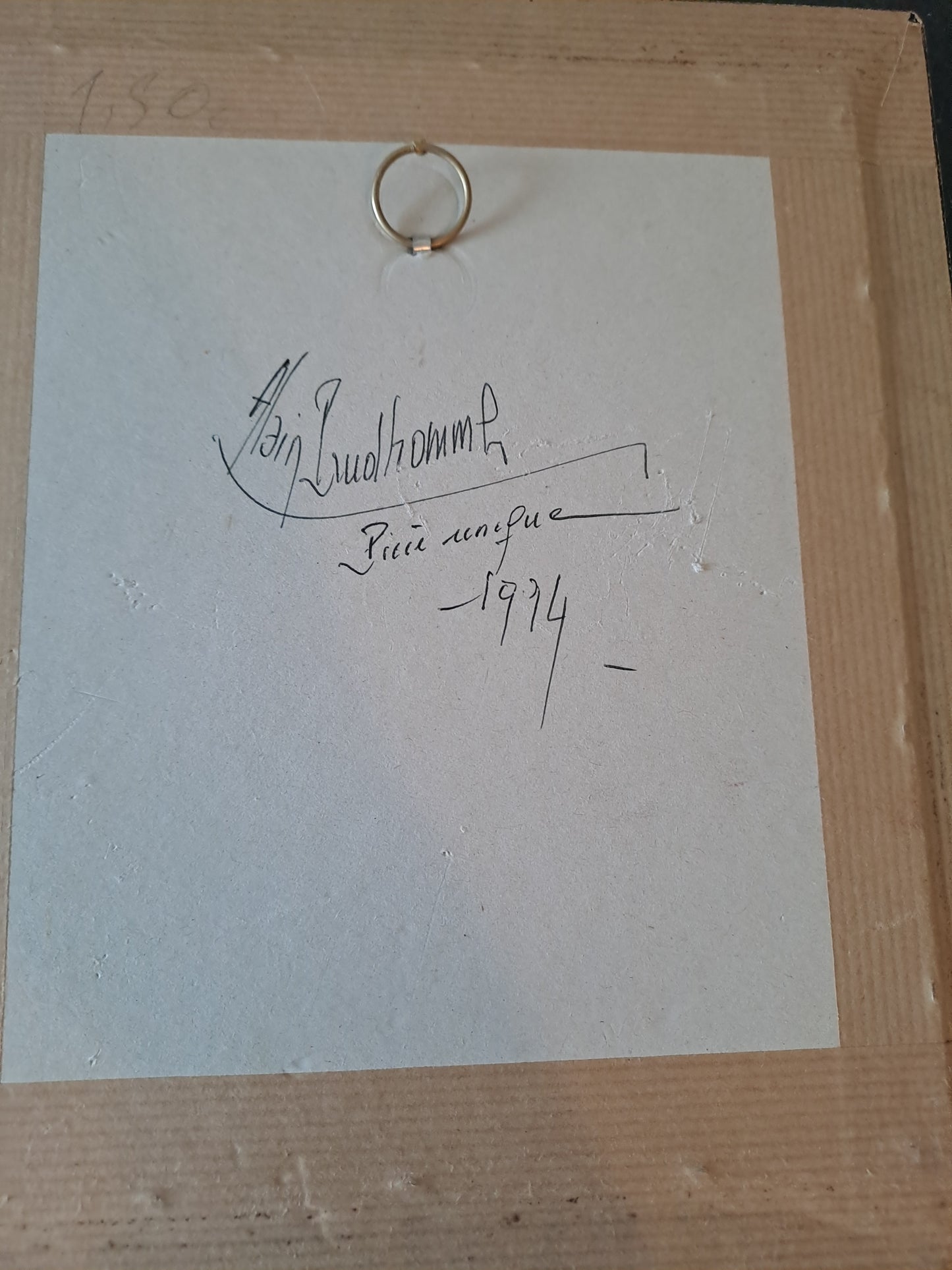 Carreau Nature morte Aux Pommes. Signé Alain Prudhomme. 1974.