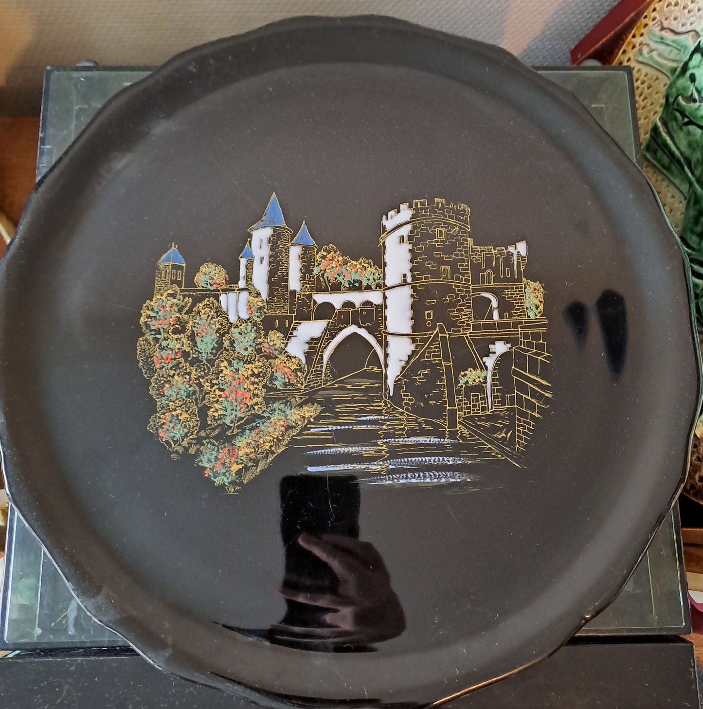 Longwy. Plat Porte Des Allemands Metz. N°3449. Décoré À La Main.