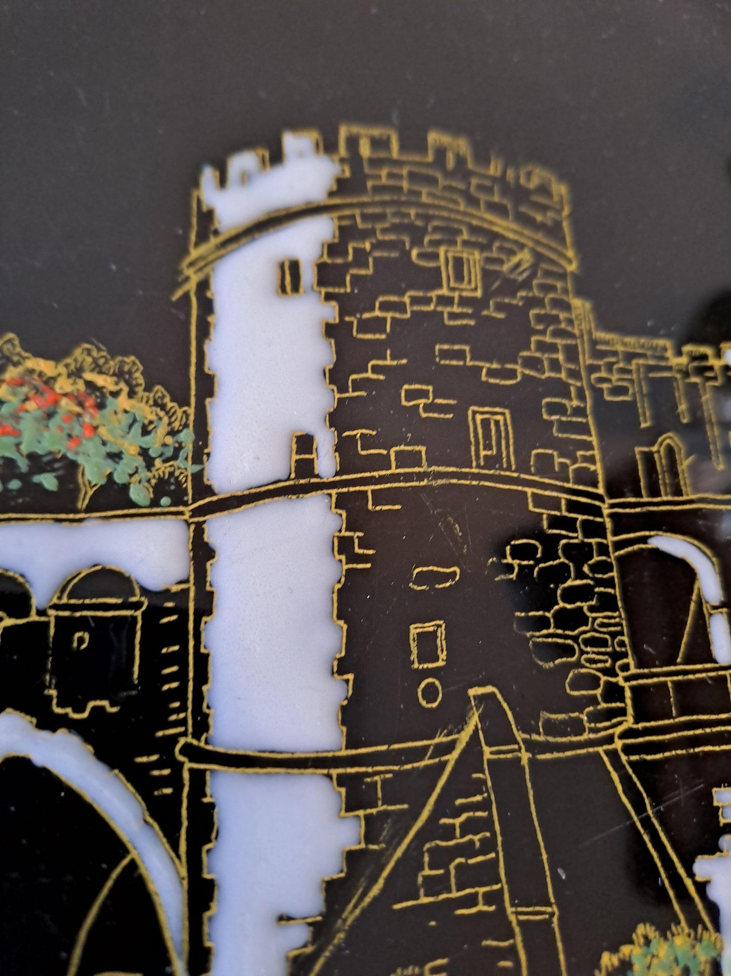 Longwy. Plat Porte Des Allemands Metz. N°3449. Décoré À La Main.