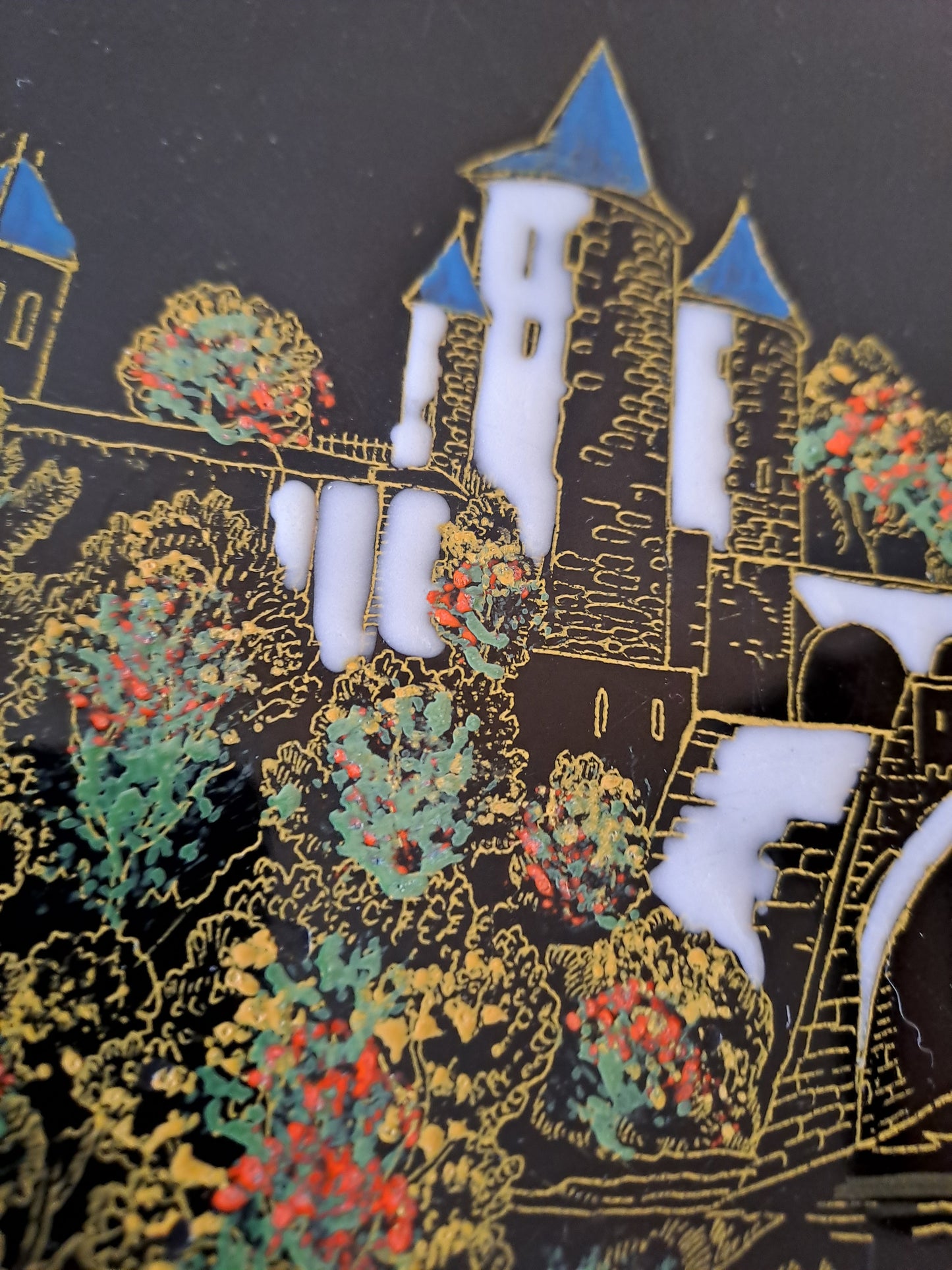 Longwy. Plat Porte Des Allemands Metz. N°3449. Décoré À La Main.