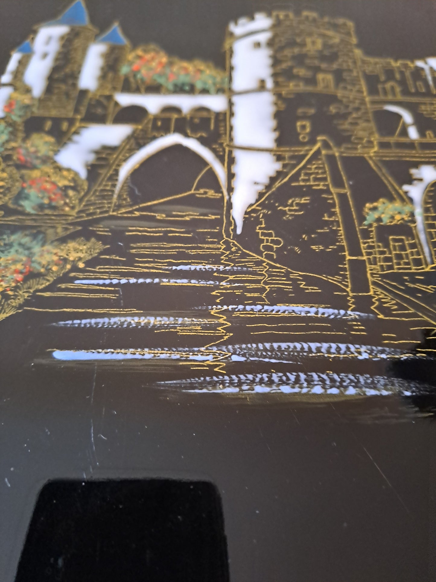 Longwy. Plat Porte Des Allemands Metz. N°3449. Décoré À La Main.