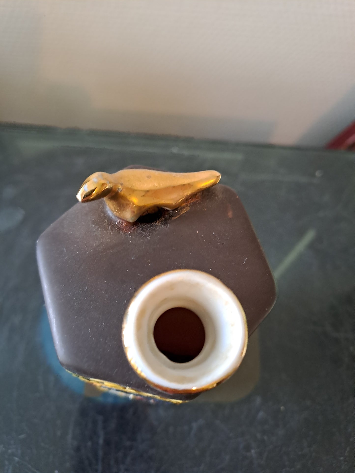 Bouteille À Saké. Nakasima. Peint À La Main. Porcelaine. Japon.