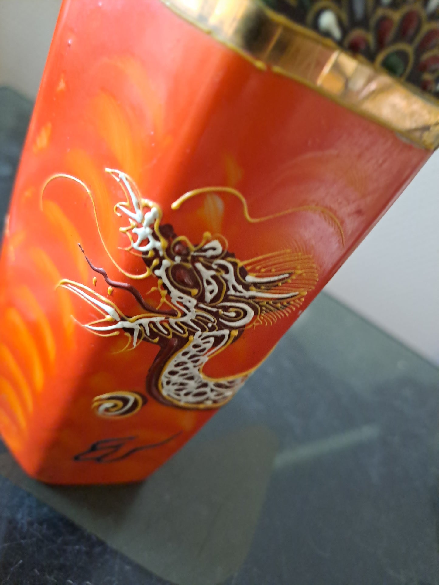 Bouteille À Saké. Nakasima. Peint À La Main. Porcelaine. Japon.