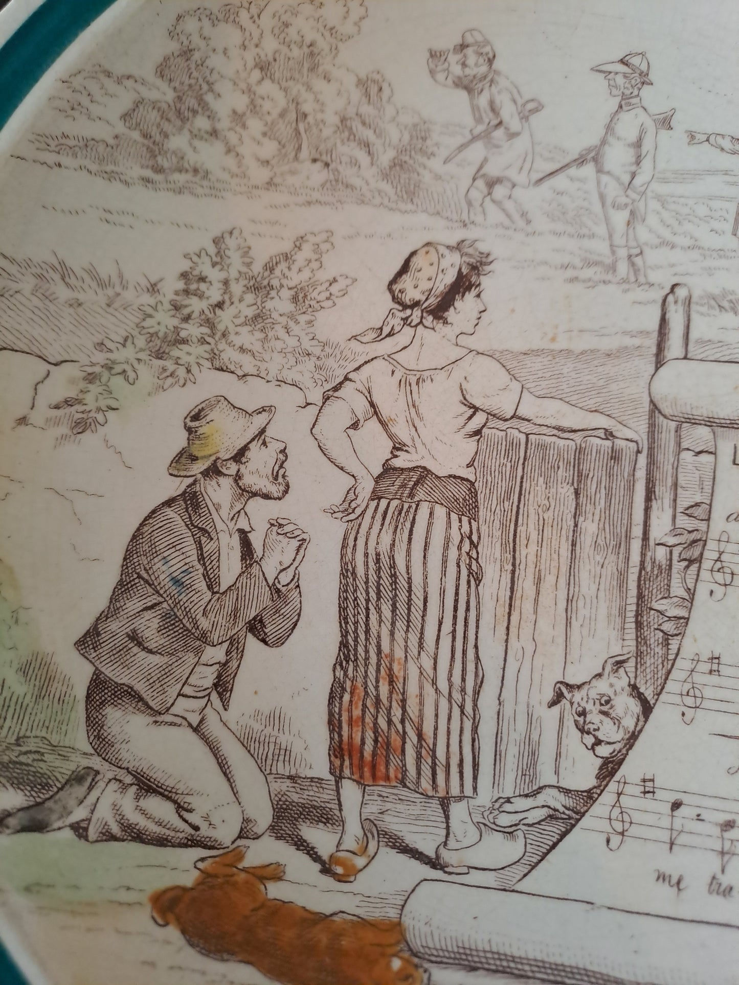 Assiette decorative Musicale. Creuil-Malmaison. Terre De Fer. 9B.