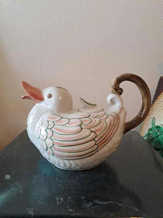 Pichet Canard/ Cygne. Zoomorphe. Peint À La Main.  Z.