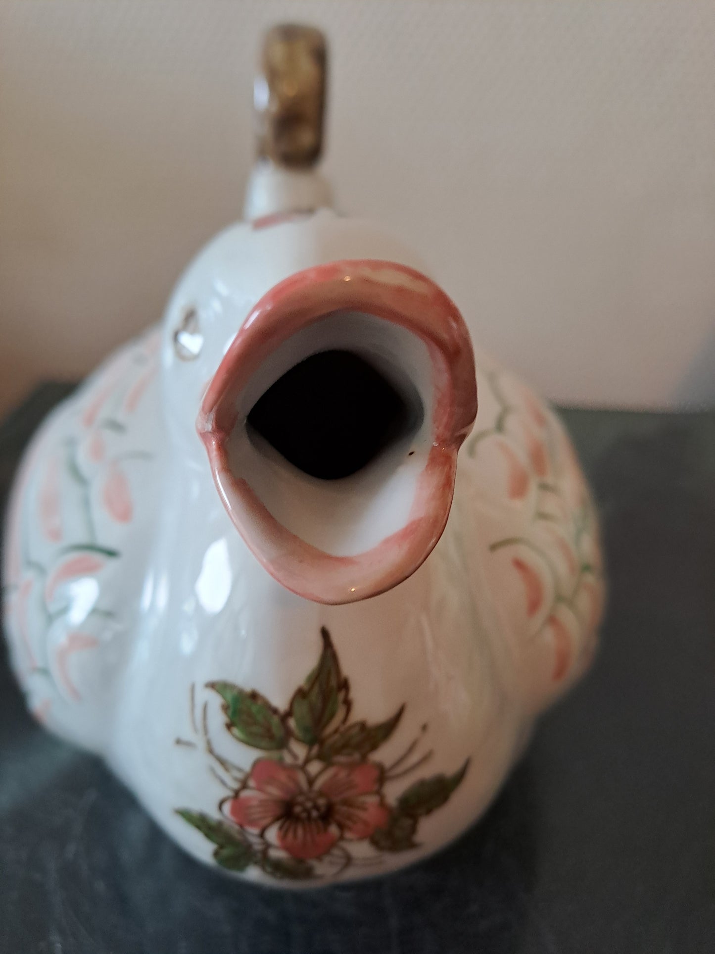 Pichet Canard/ Cygne. Zoomorphe. Peint À La Main.  Z.