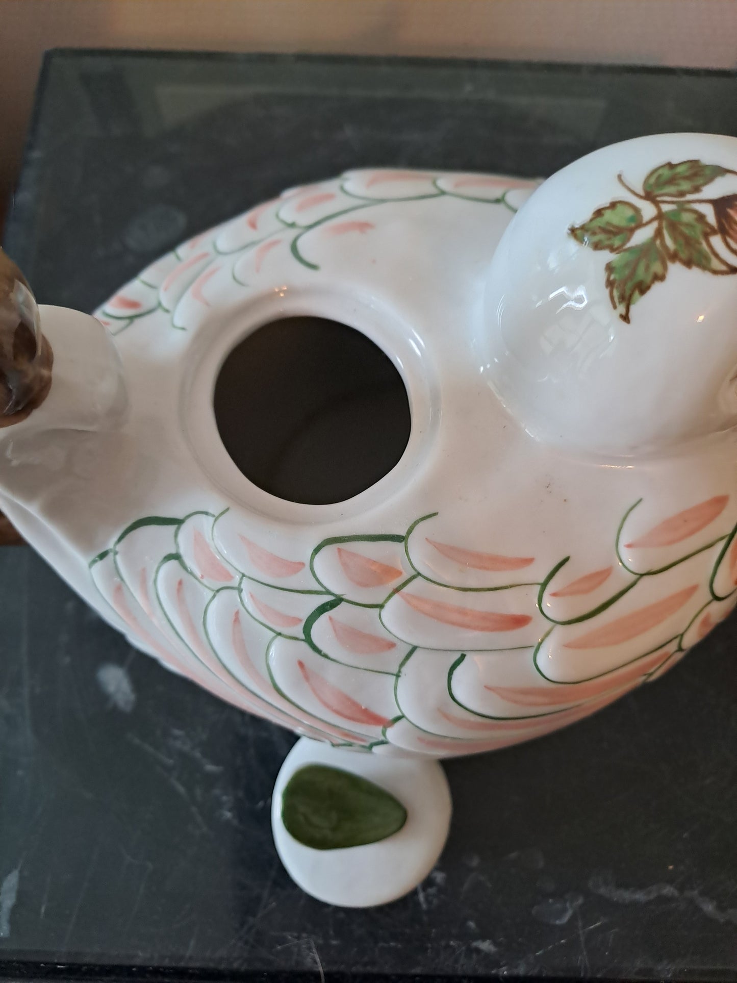 Pichet Canard/ Cygne. Zoomorphe. Peint À La Main.  Z.