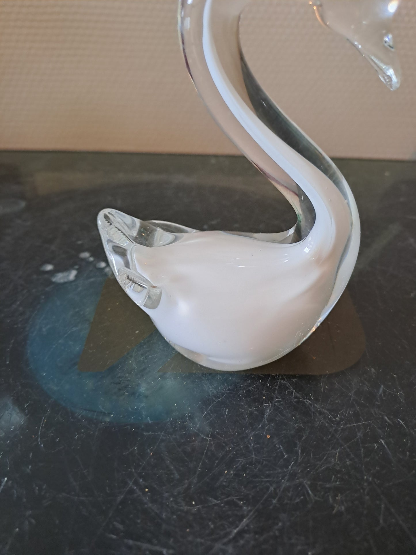 Cygne En Verre Soufflé Tiré