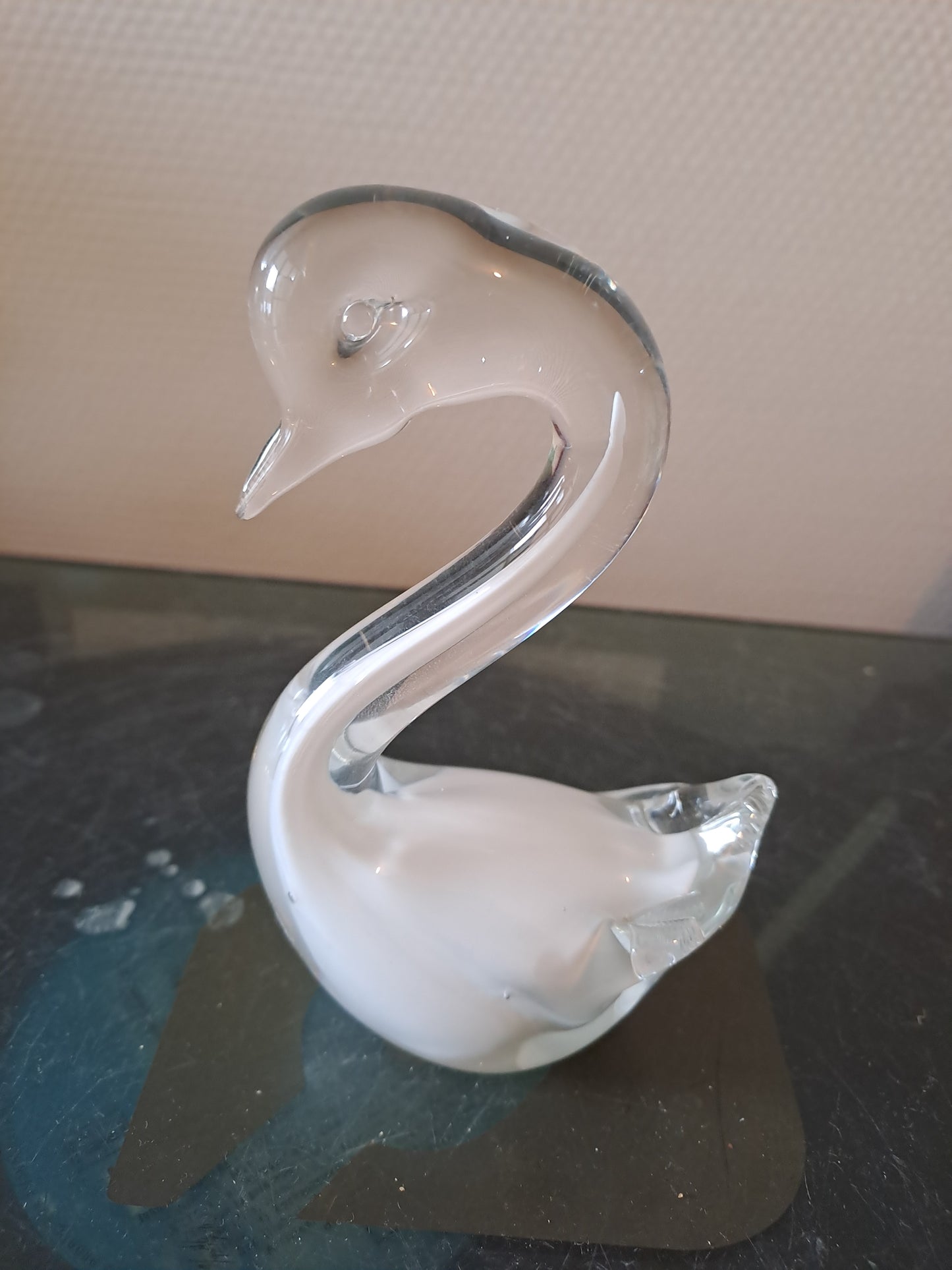 Cygne En Verre Soufflé Tiré