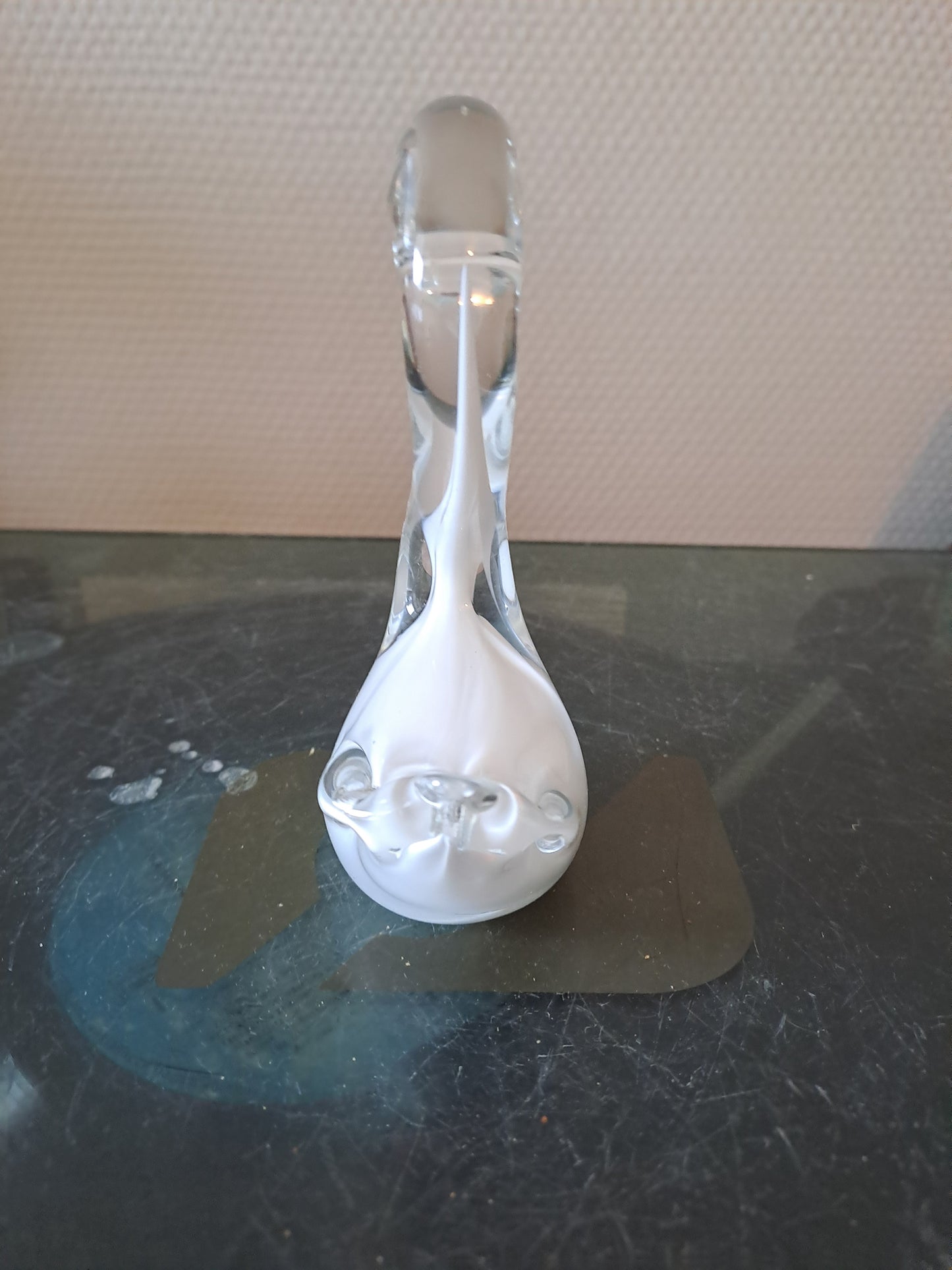 Cygne En Verre Soufflé Tiré