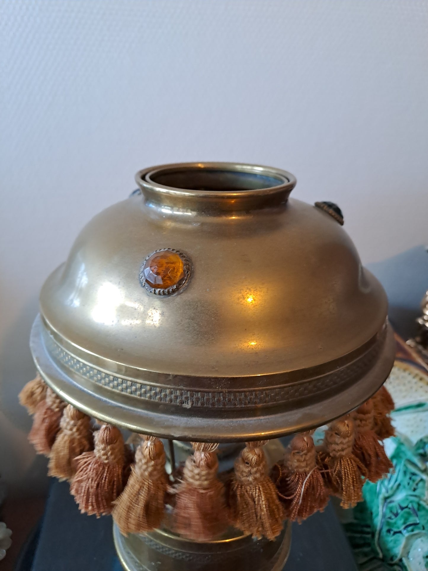 Ancienne Lampe À Pétrole Monté En Lampe.