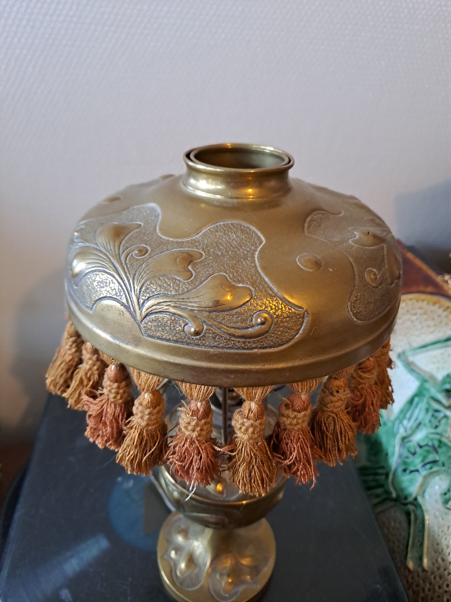 Ancienne Lampe À Pétrole Monté En Lampe.