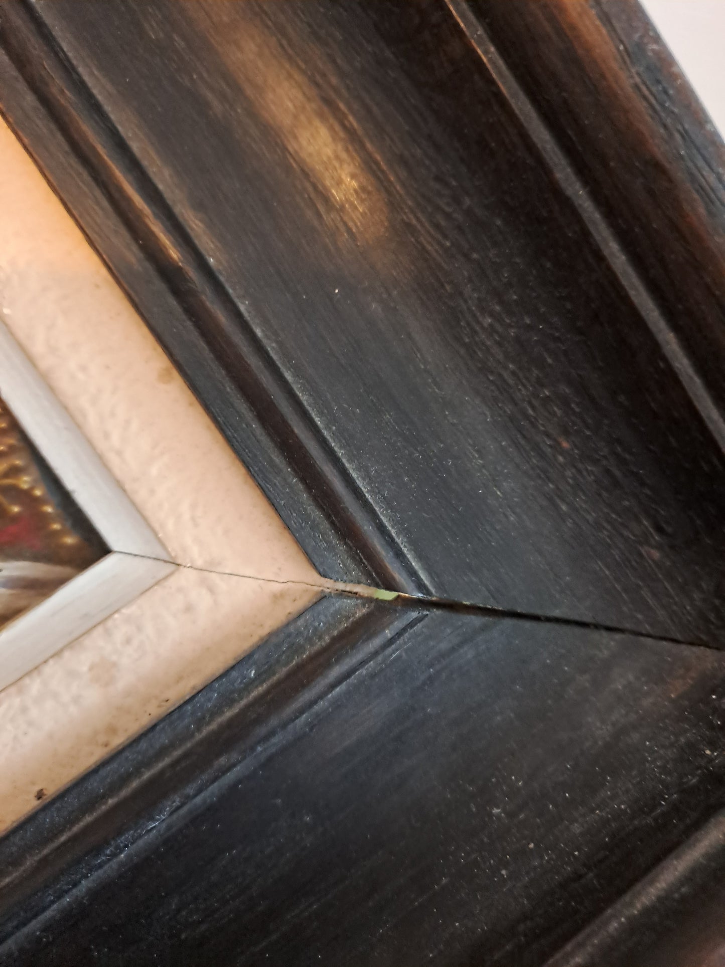 Tableau/ Cadre Vierge À L'Enfant Cuivre Repoussé polychrome. 30.5X 26 cm.