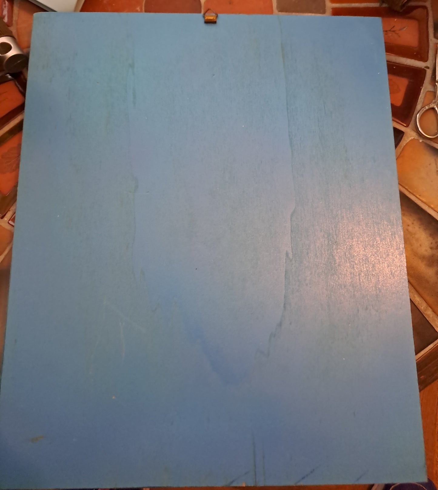 Cadre Représentant La Sainte Vierge Marie Portant L'enfant Jesus. Bois Et...