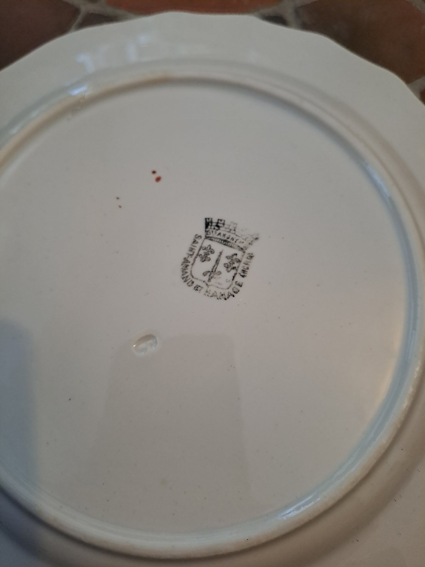 Assiette Saint Amand Et Hamage. Janvier. 20.5 Cm.