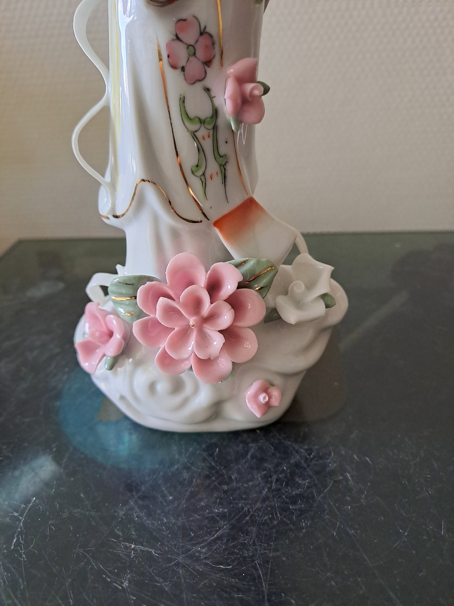 Statue Geisha Porcelaine et Visage Biscuit.