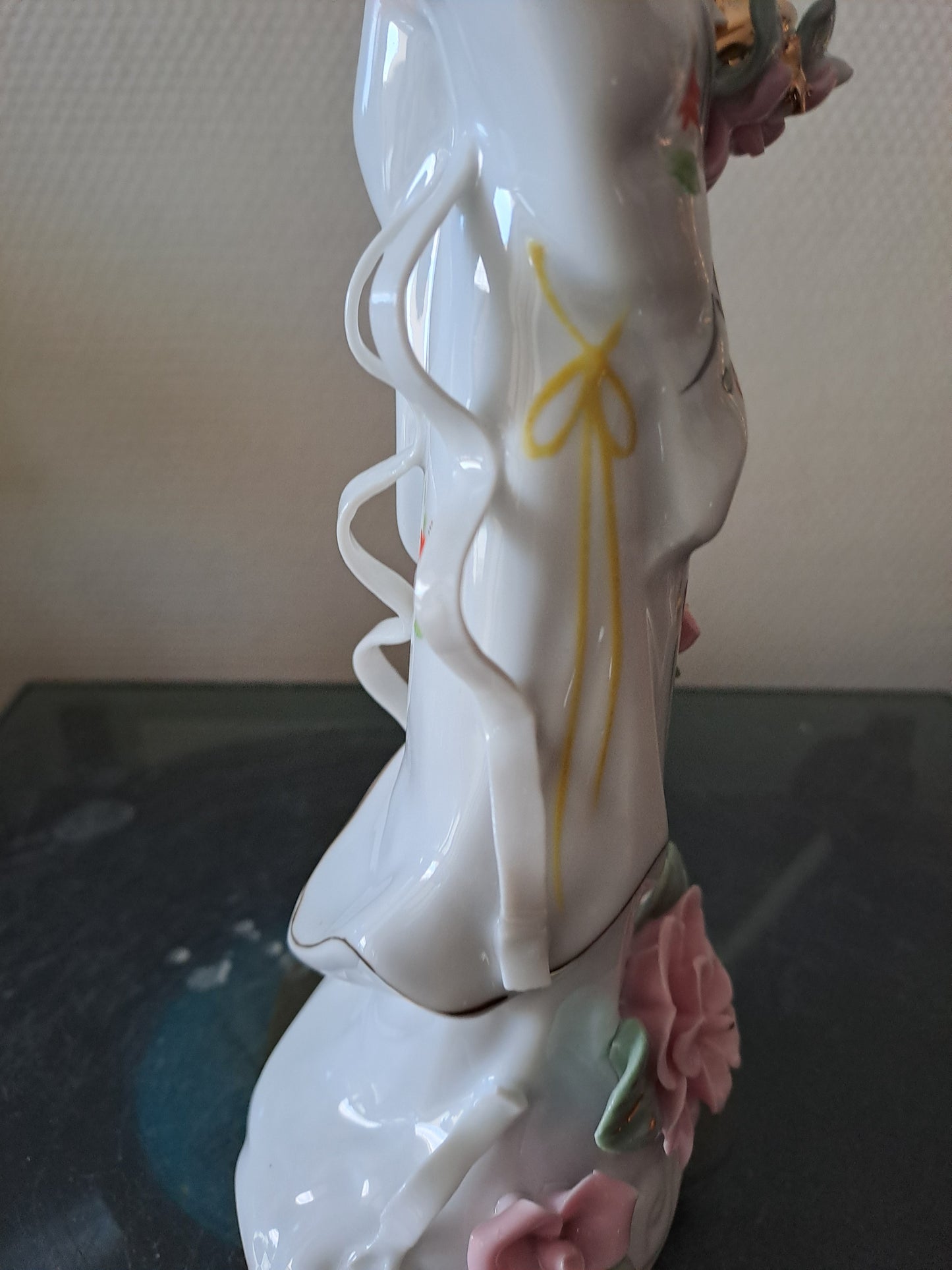 Statue Geisha Porcelaine et Visage Biscuit.